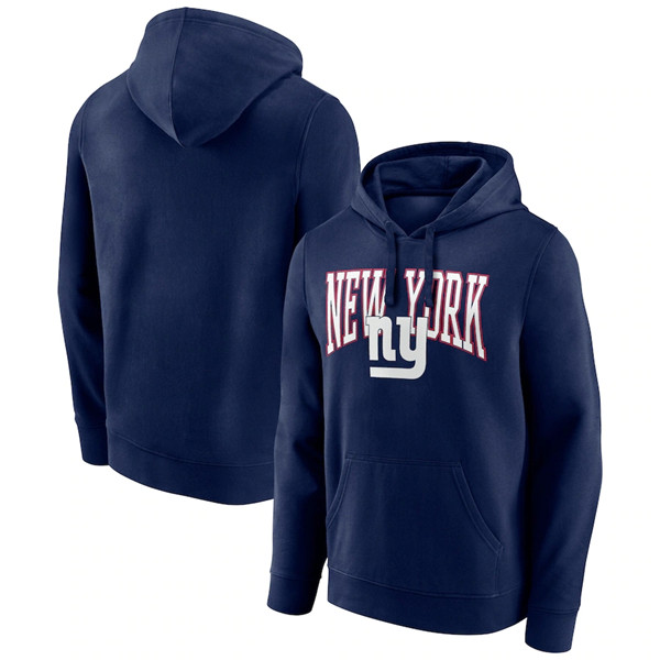 Men's New York Giants Navy Gridiron Classics Campus Standard Pullover Hoodie
